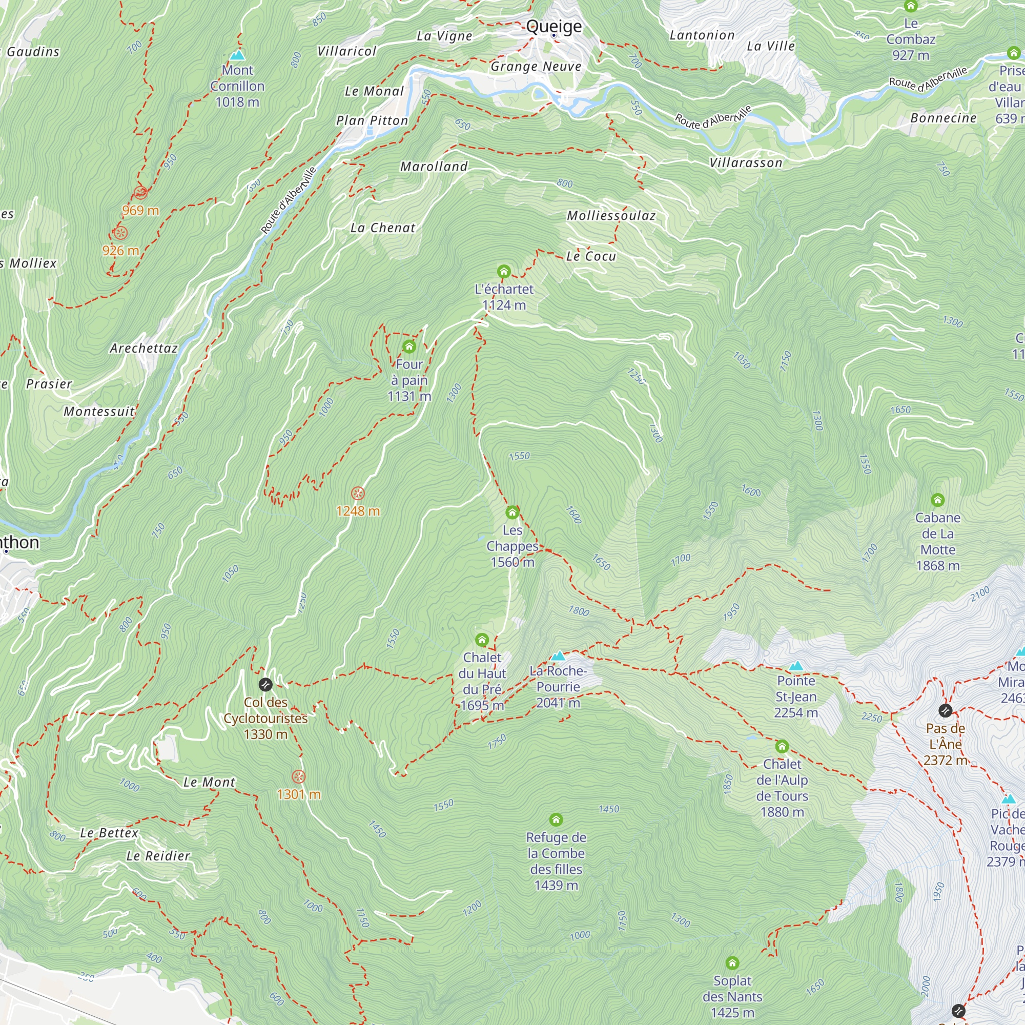 Les Chappes map
