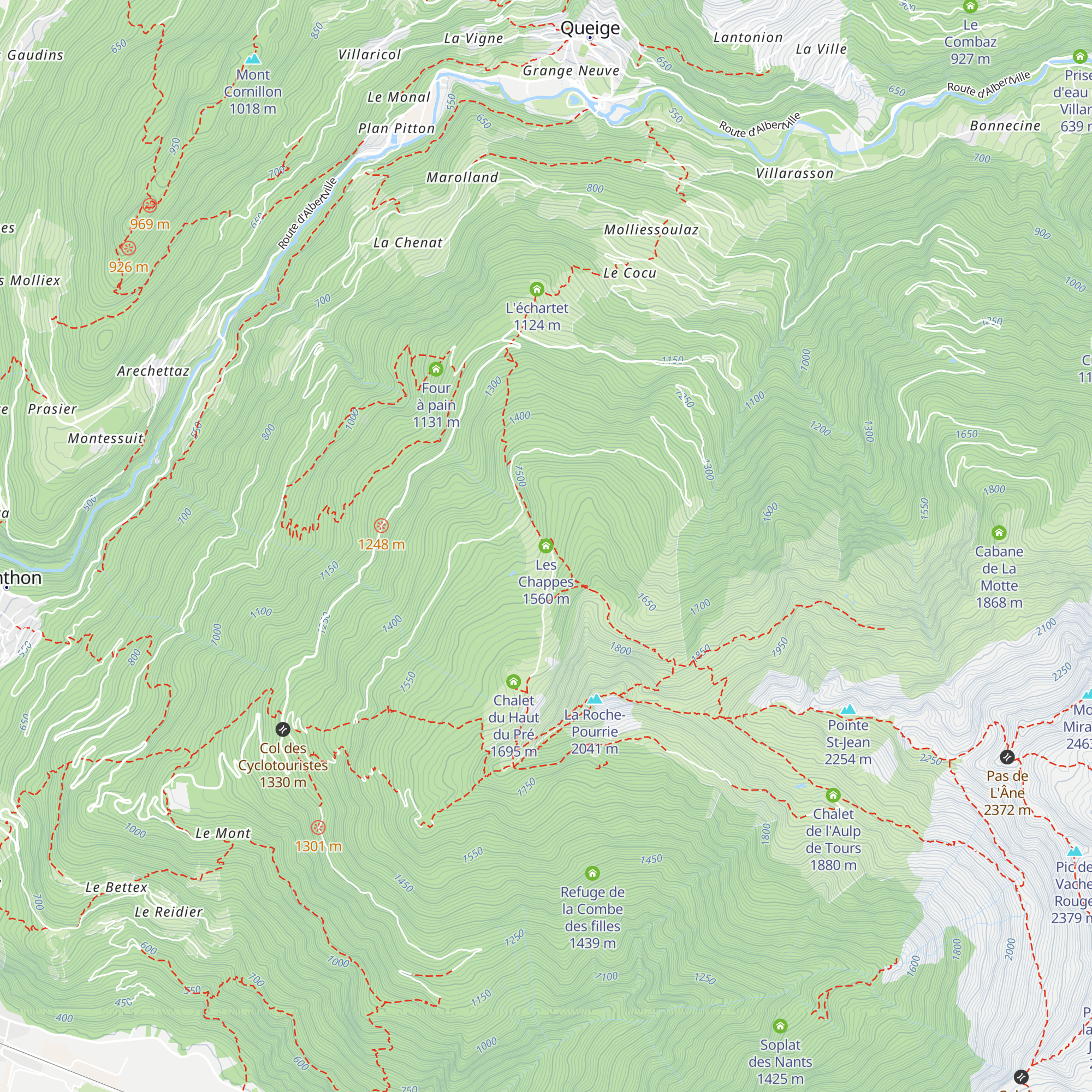 Les Chappes map