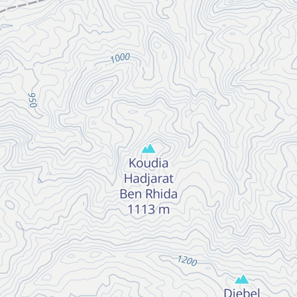 Map of Koudia Hadjarat Ben Rhida