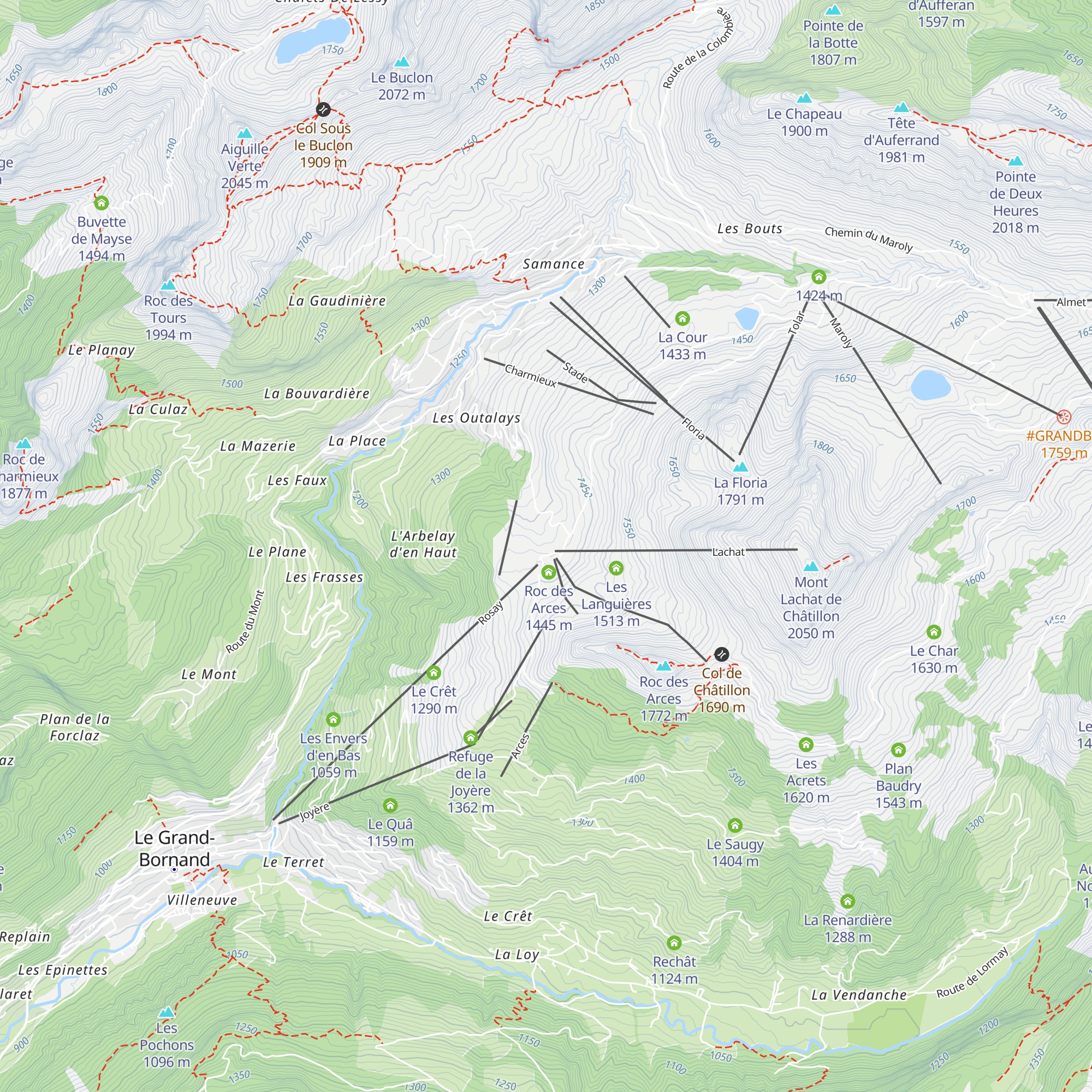 Le Châtillon map