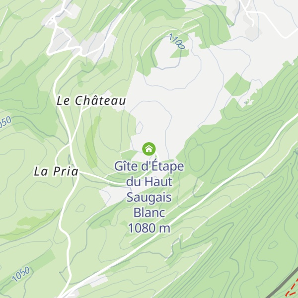 Map of Gîte d'Étape du Haut Saugais Blanc