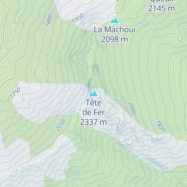 Map of Tête de Fer