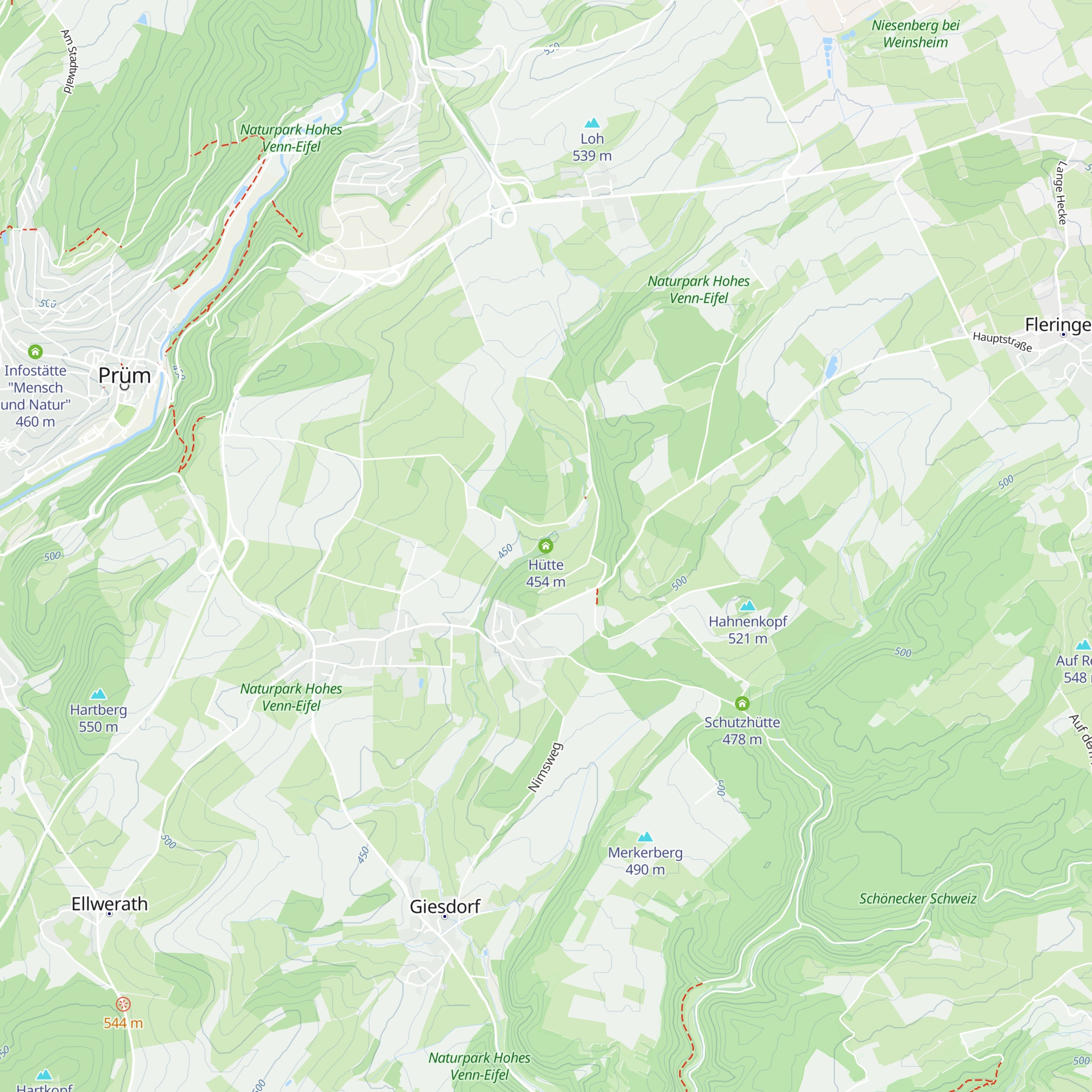 Hütte map
