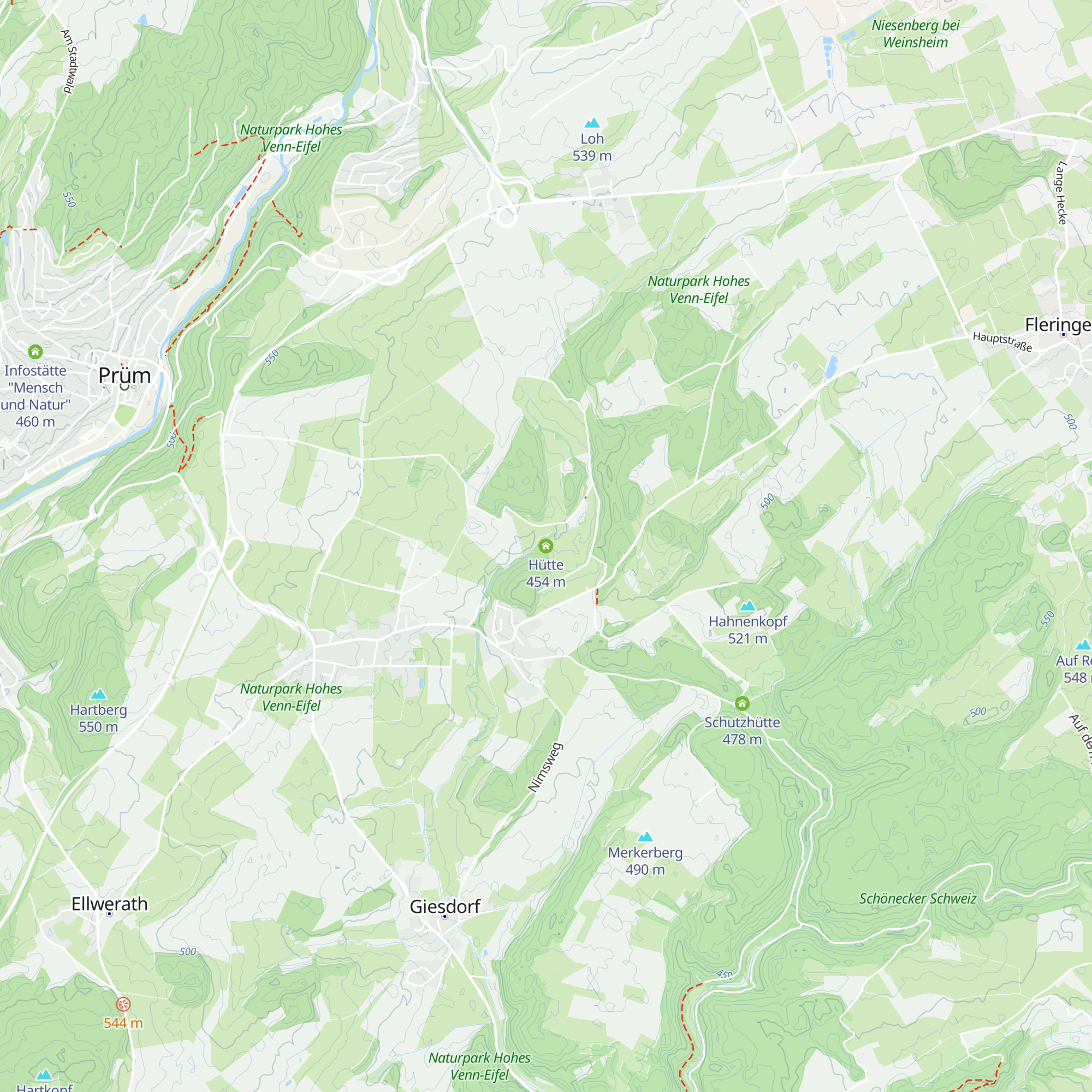 Hütte map