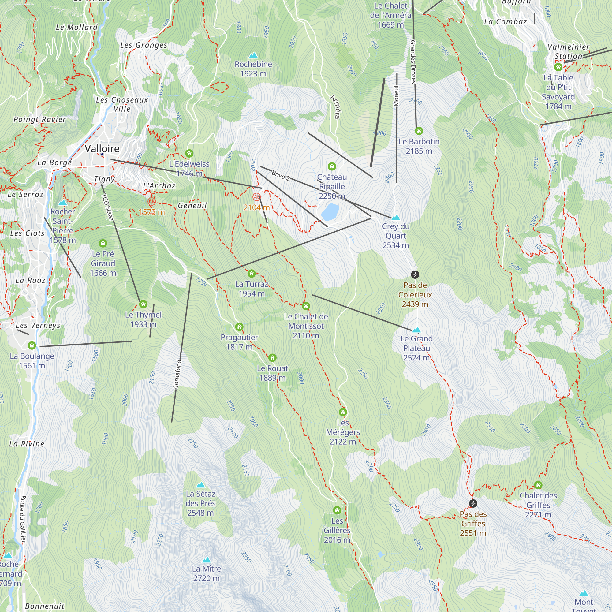 Le Chalet de Montissot map