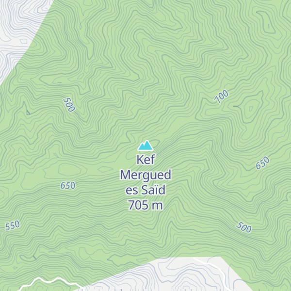 Map of Kef Mergued es Saïd