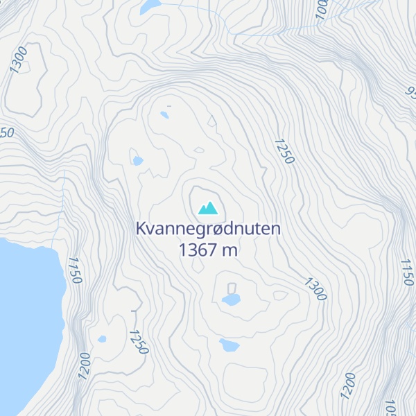 Map of Kvannegrødnuten