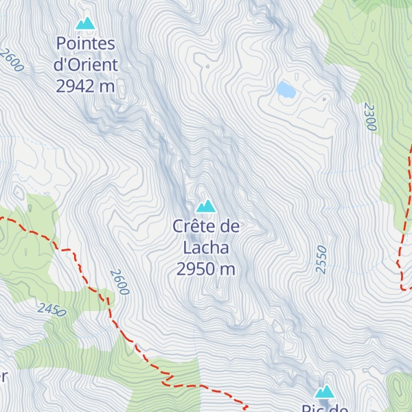 Map of Crête de Lacha