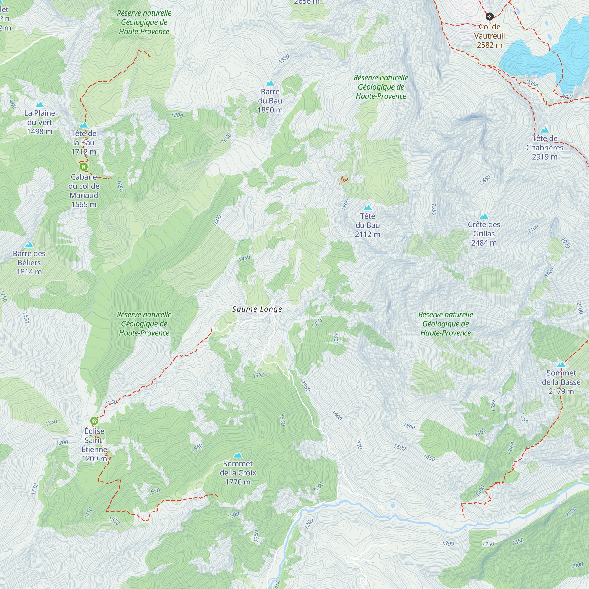 Le Chastelas map