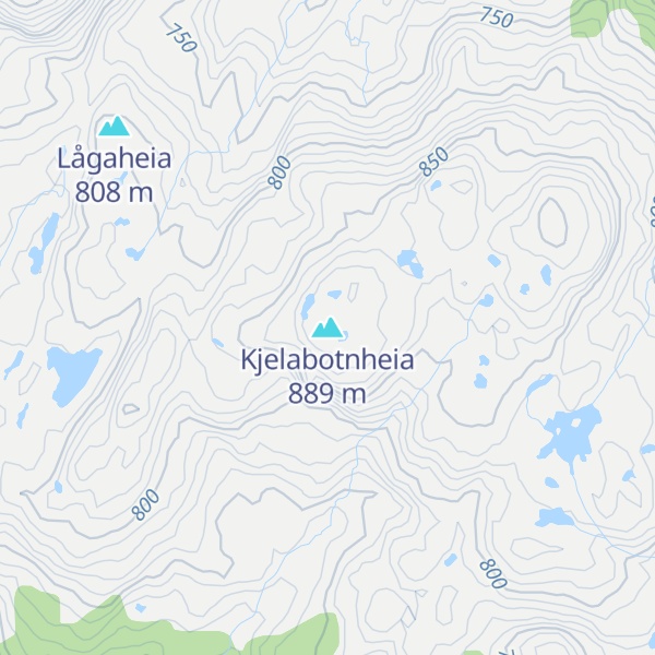 Map of Kjelabotnheia