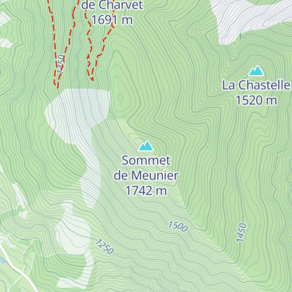 Map of Sommet de Meunier