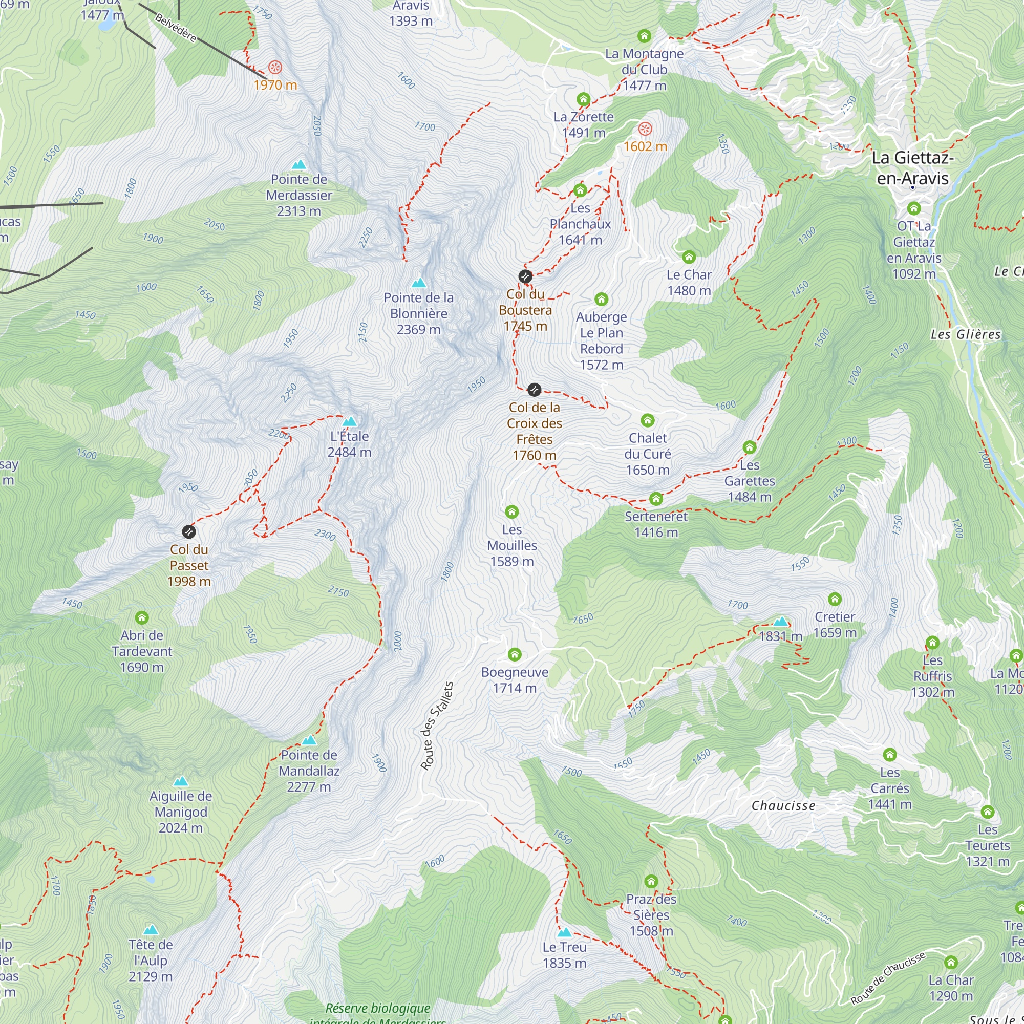 Les Mouilles map