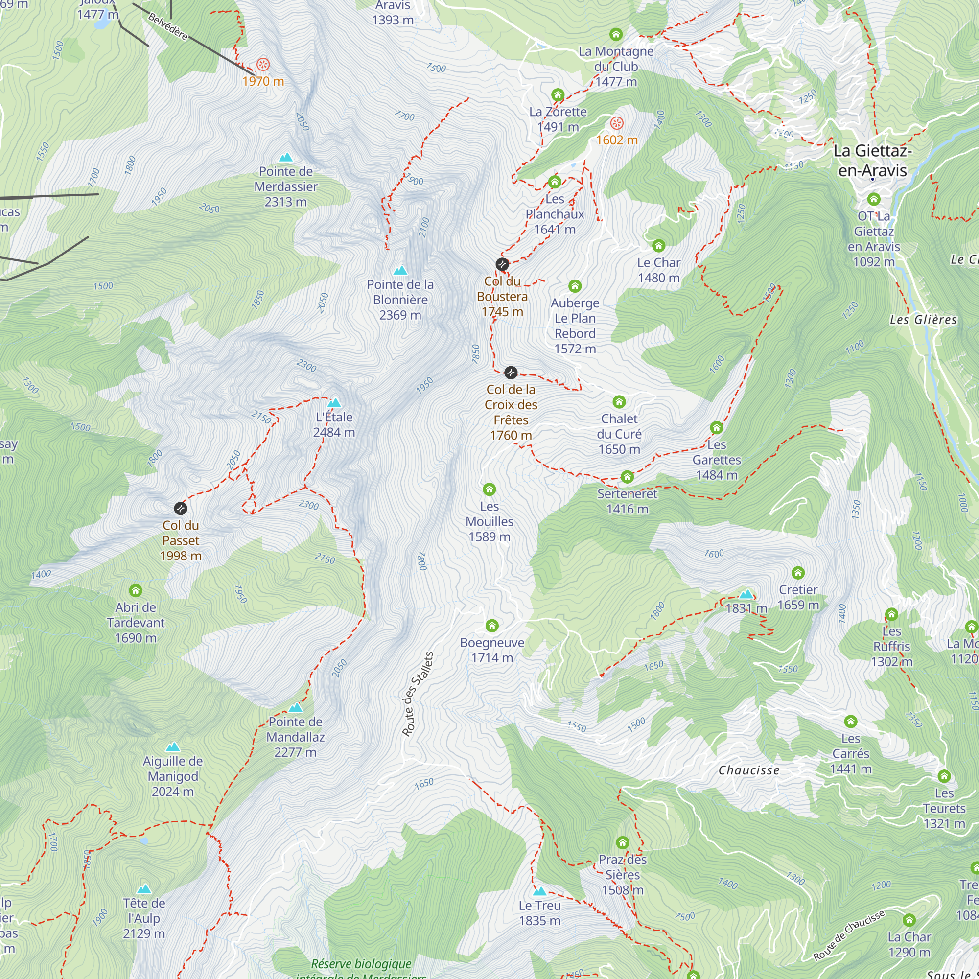 Les Mouilles map