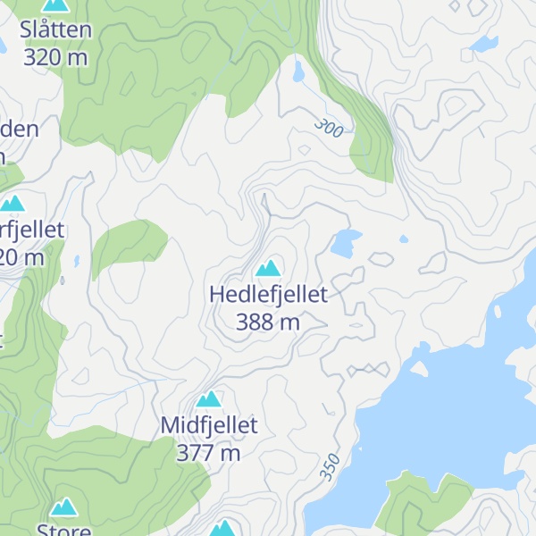 Map of Hedlefjellet