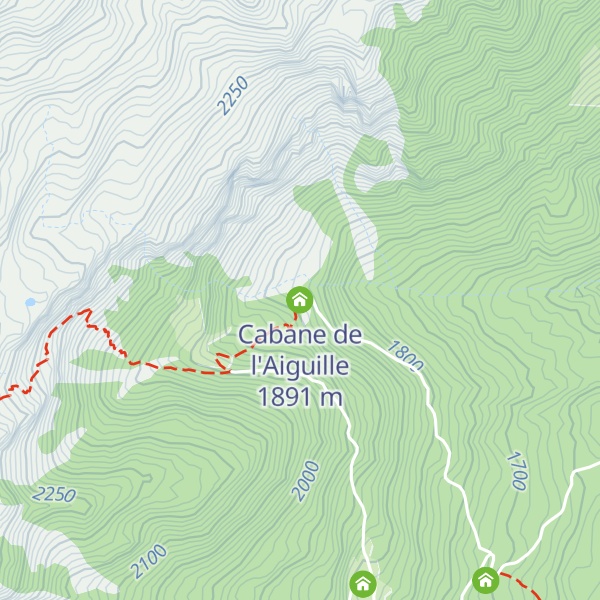 Map of Cabane de l'Aiguille