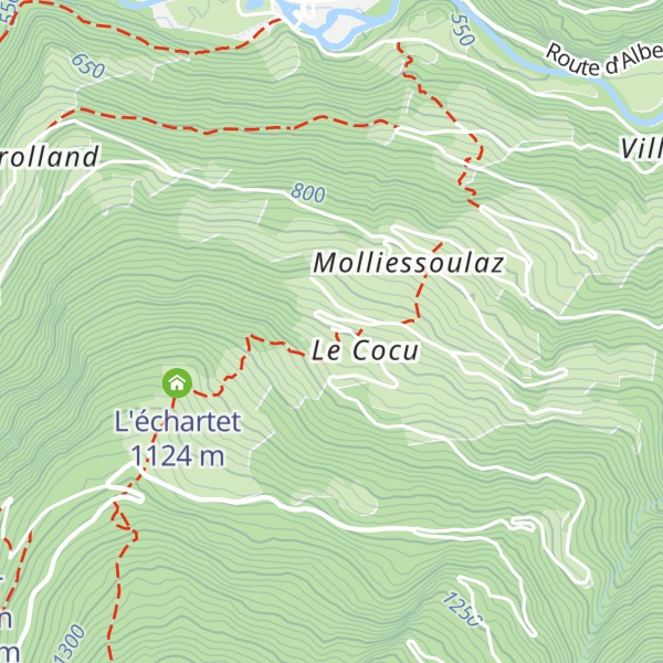 Map of Gîte de Molliessoulaz