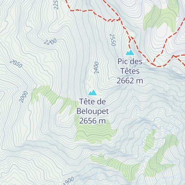 Map of Tête de Beloupet