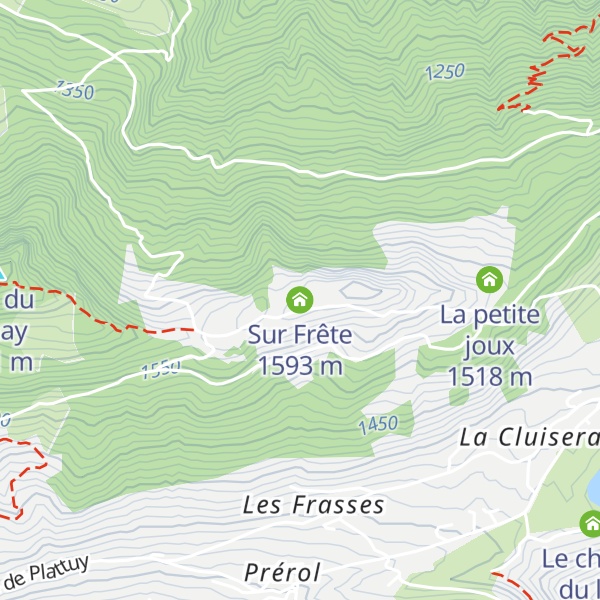 Map of Sur Frête