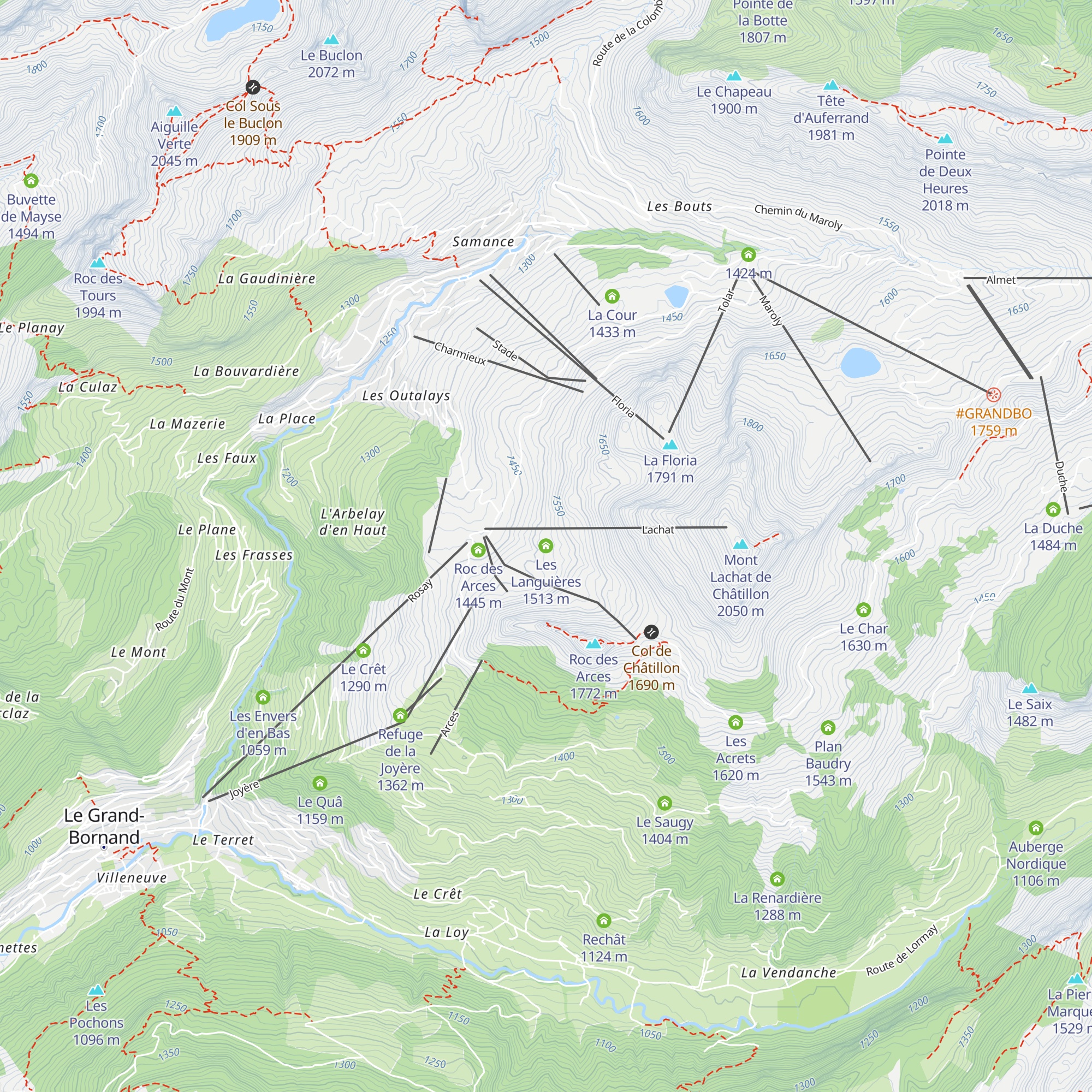 Les Languières map