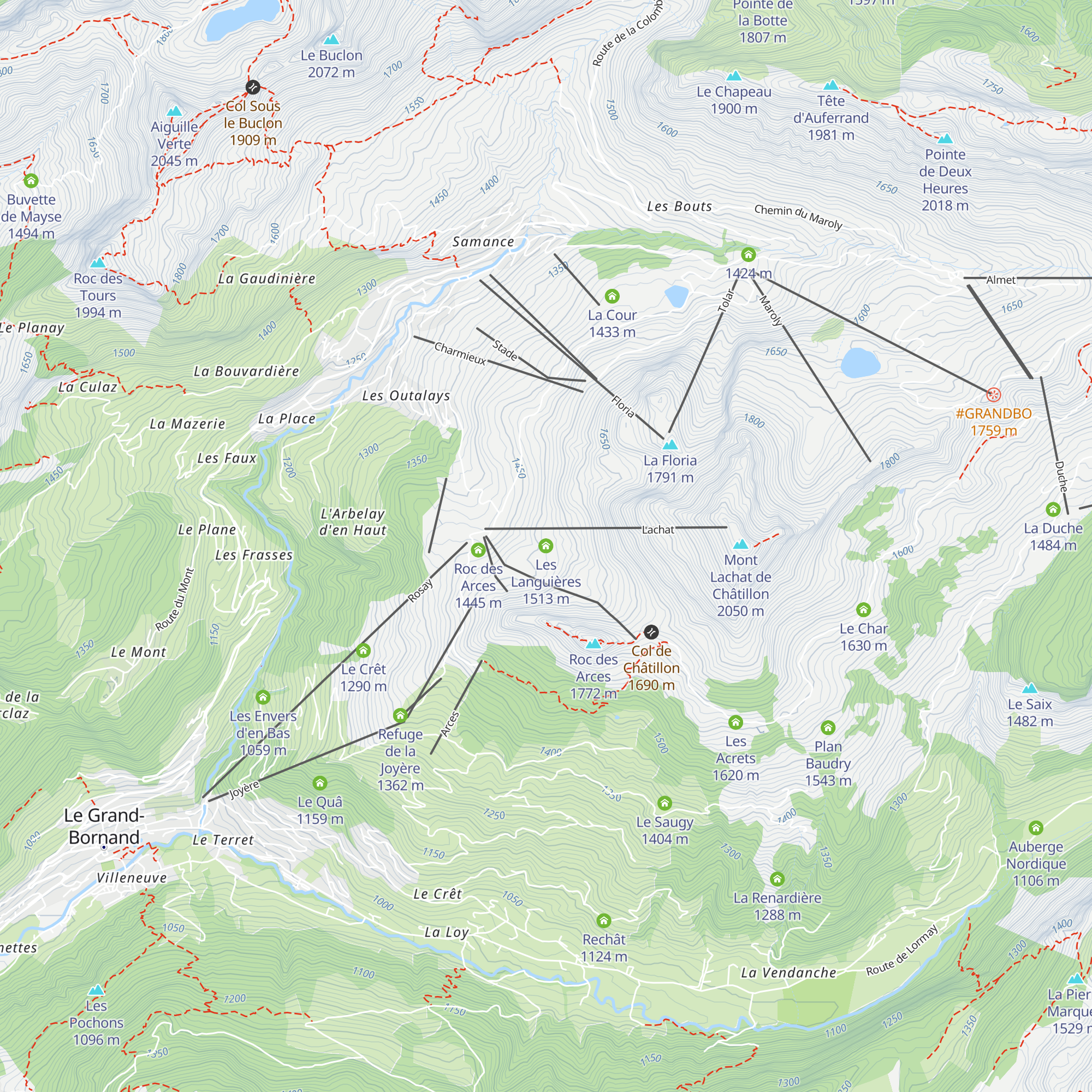Les Languières map