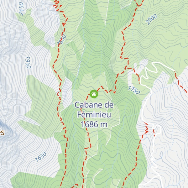 Map of Cabane de Féminieu