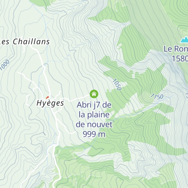 Map of Abri j7 de la plaine de nouvet