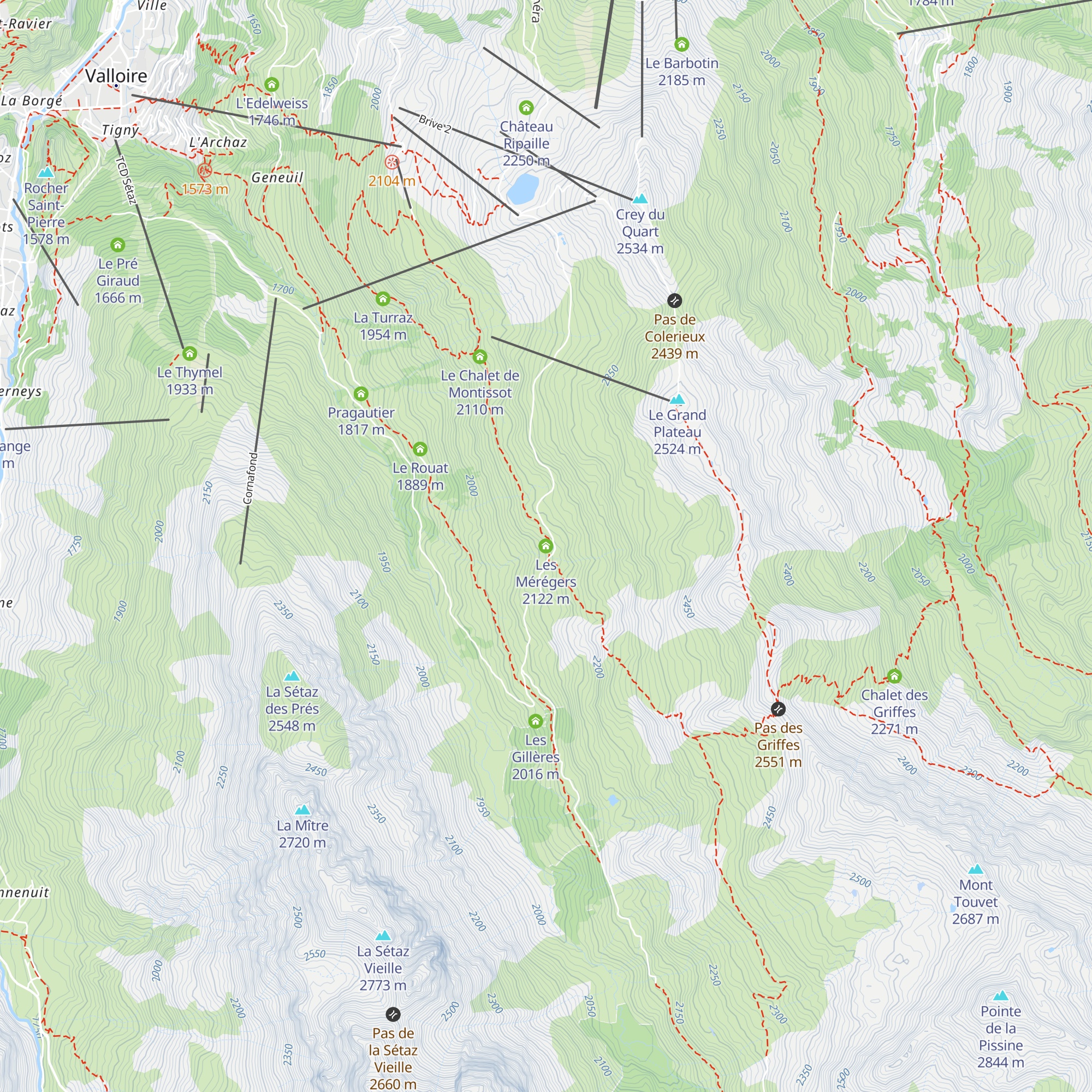 Les Mérégers map