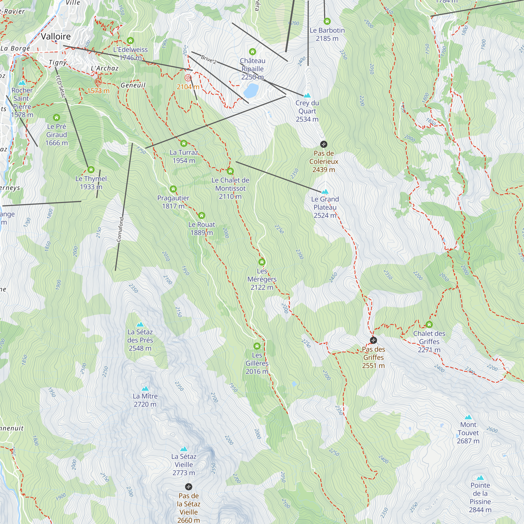 Les Mérégers map