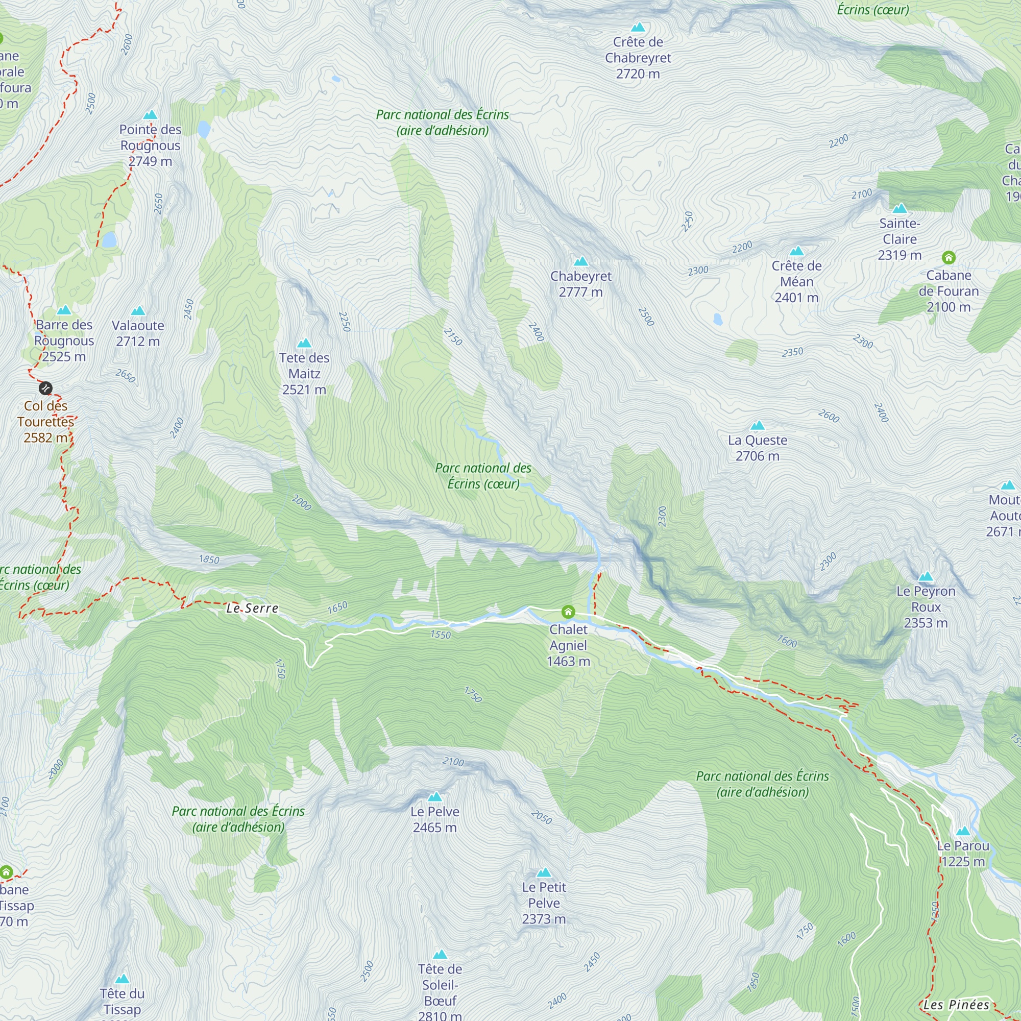 Chalets de Distoit map
