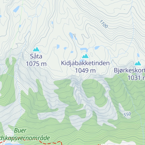 Map of Storebakketinden