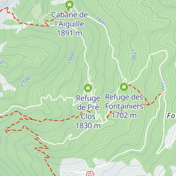 Map of Refuge de Pré Clos