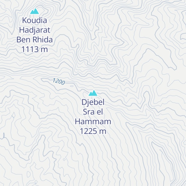 Map of Djebel Sra el Hammam