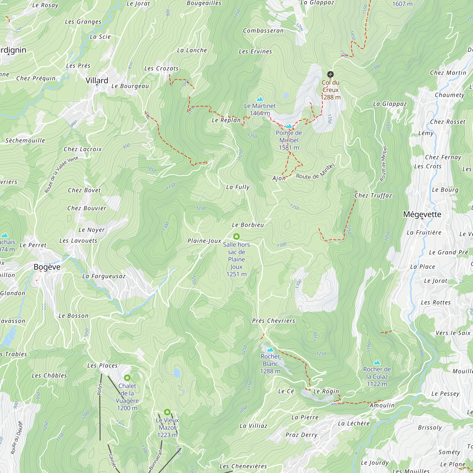 Salle hors sac de Plaine Joux map