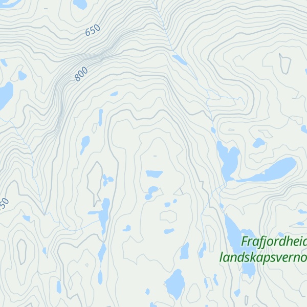 Map of Brådlandsheia
