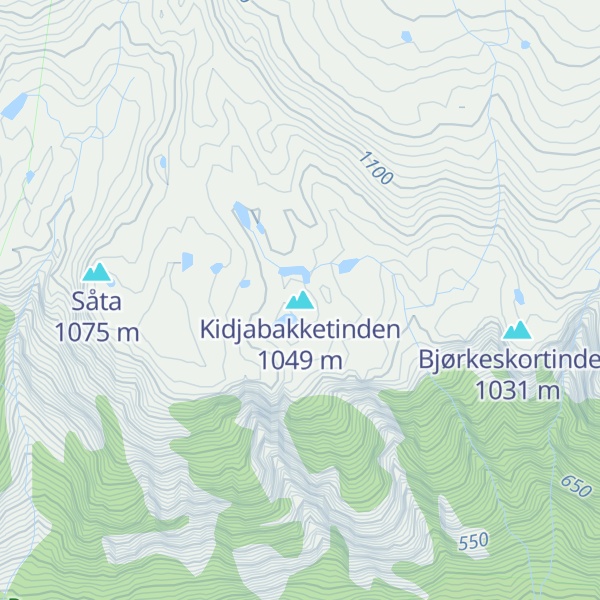 Map of Kidjabakketinden
