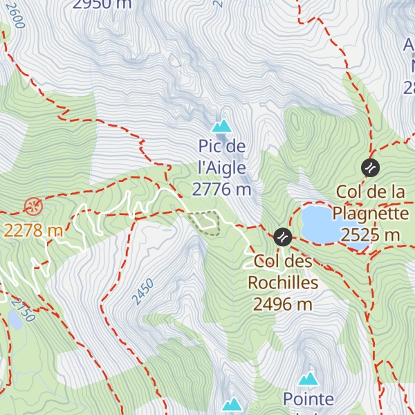 Map of Refuge des Rochilles
