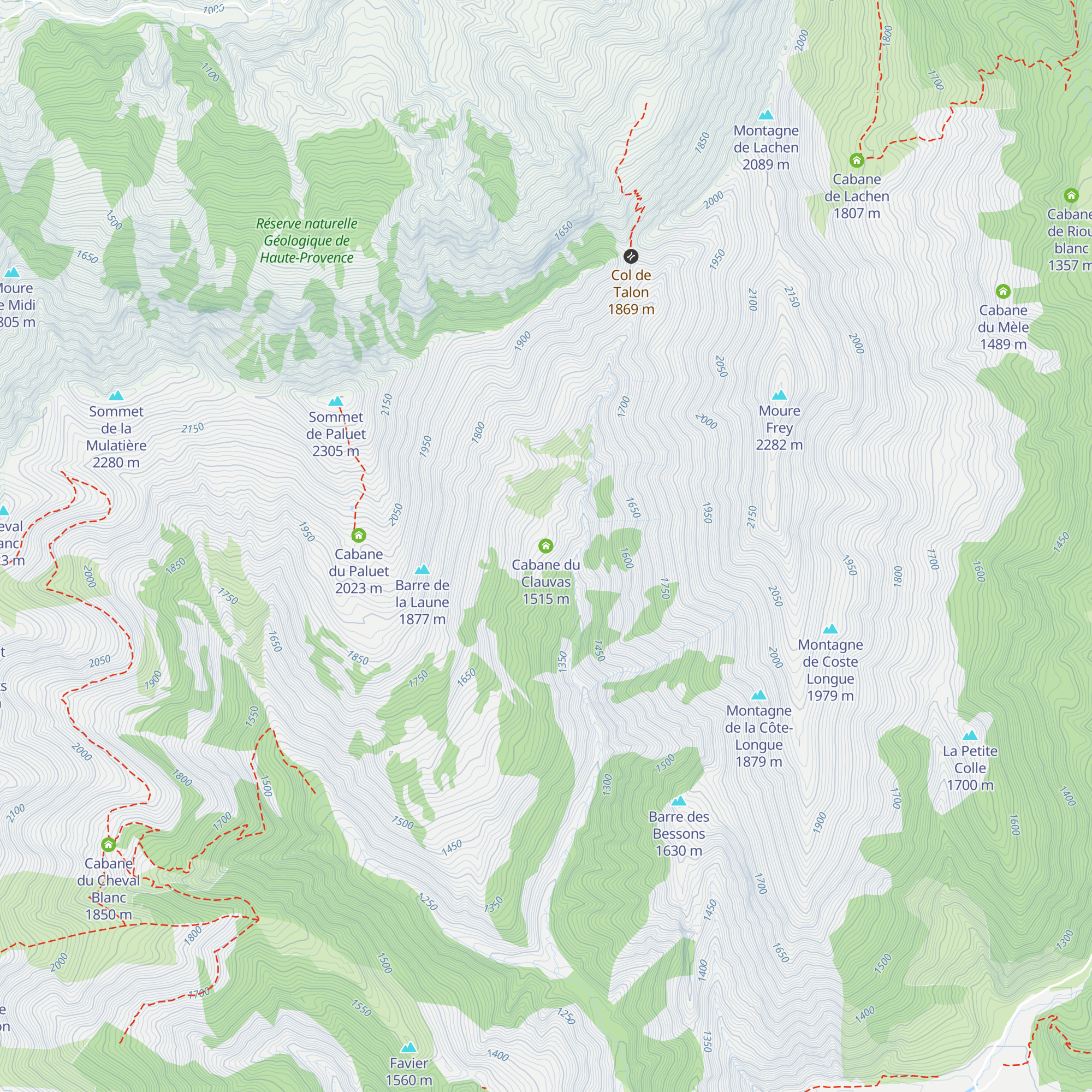 Cabane du Clauvas map