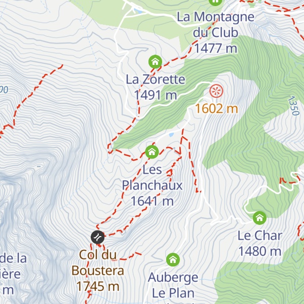 Map of Les Planchaux