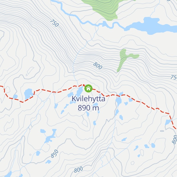 Map of Kvilehytta