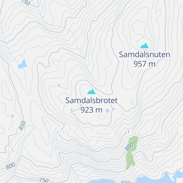 Map of Samdalsbrotet