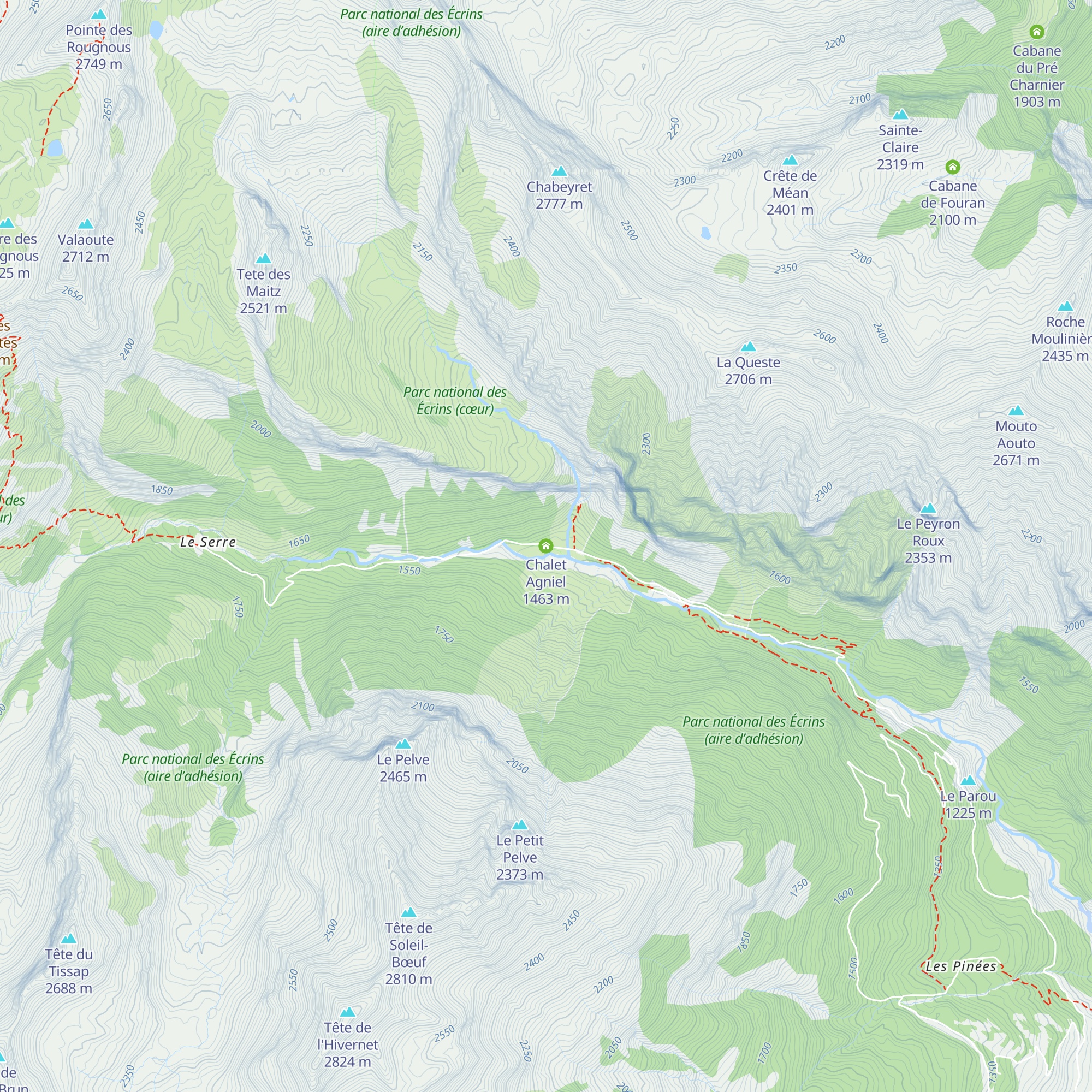 Chalet Agniel map