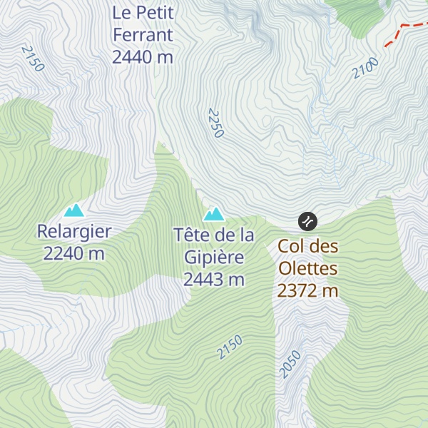 Map of Tête de la Gipière