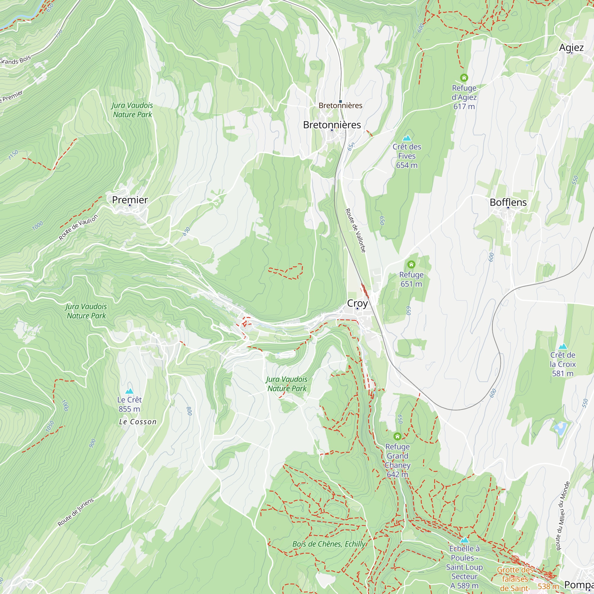Refuge des Bûcherons map