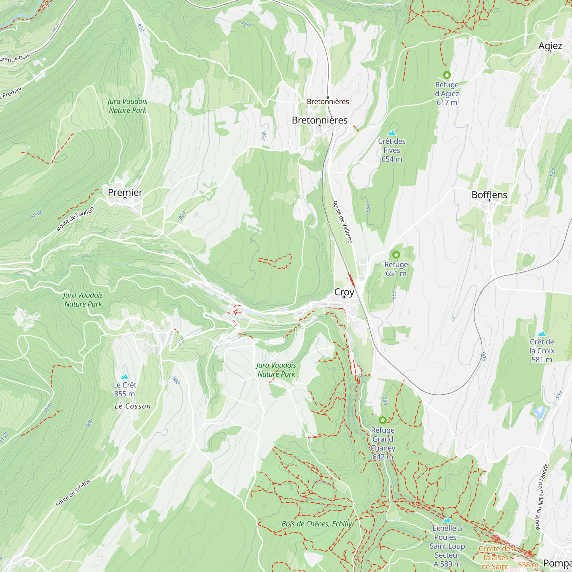 Refuge des Bûcherons map