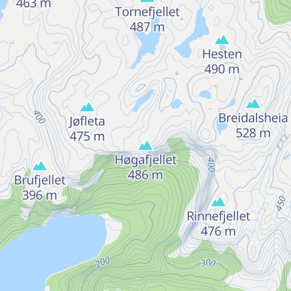 Map of Høgafjellet