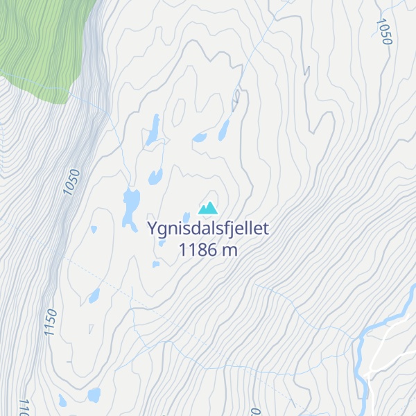 Map of Ygnisdalsfjellet