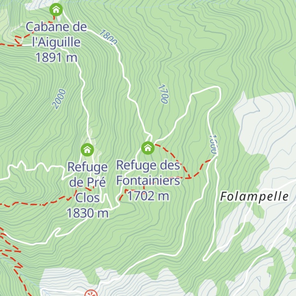 Map of Refuge des Fontainiers