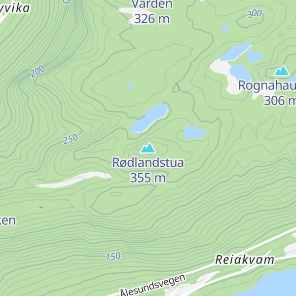 Map of Rødlandstua