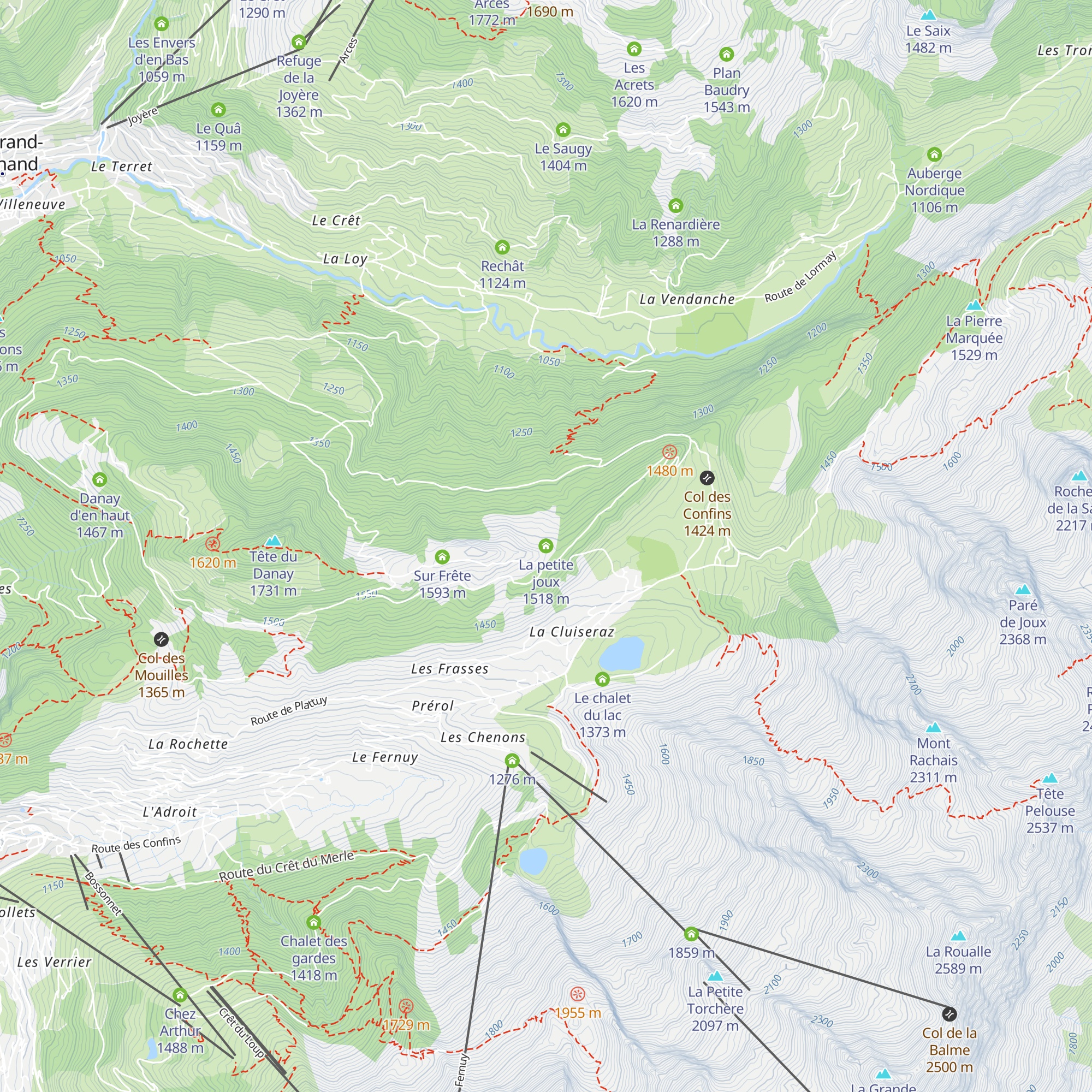 La petite joux map