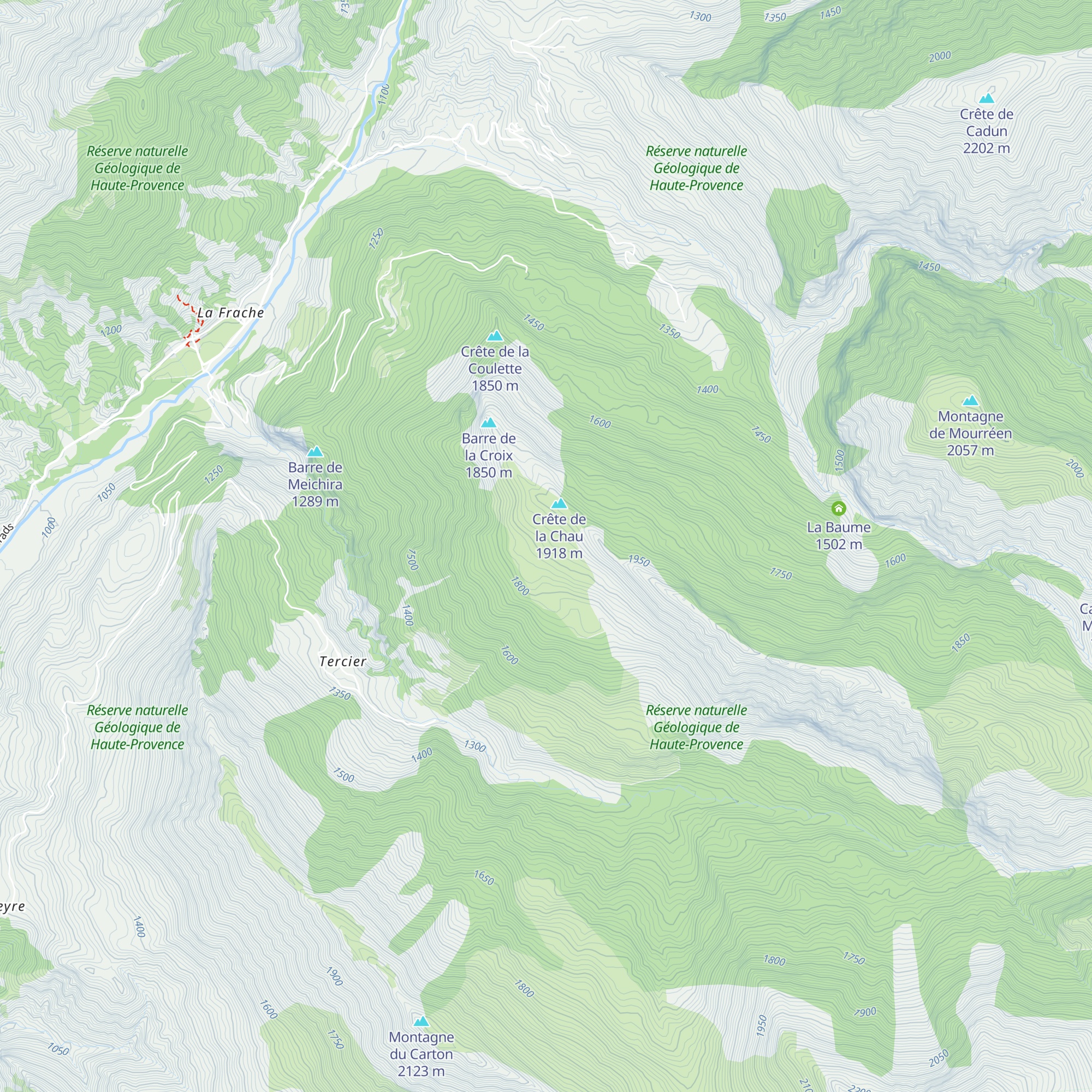 Abri du Pré de la Chau map